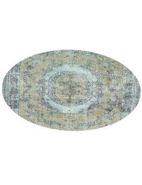 Grøn Tyrkiet Vintagetæppe 164 x 164 cm - view 3