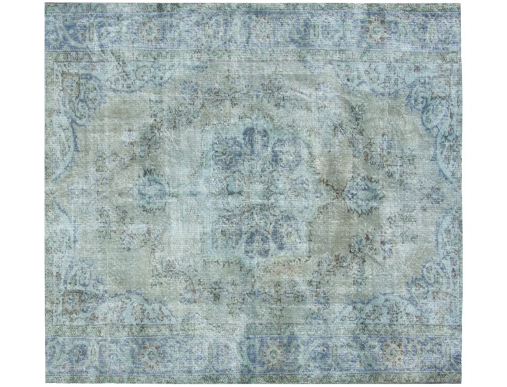 Vihreä Turkki vintage matot 170 x 170 cm