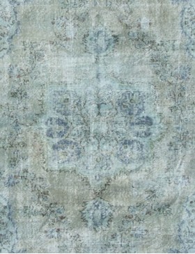 Vert Turc Tapis vintage  170 x 170 cm
