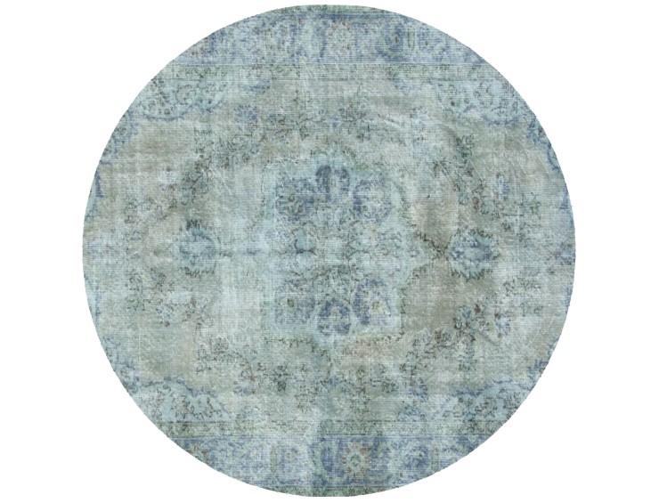Grønn Tyrkia vintage teppe 170 x 170 cm