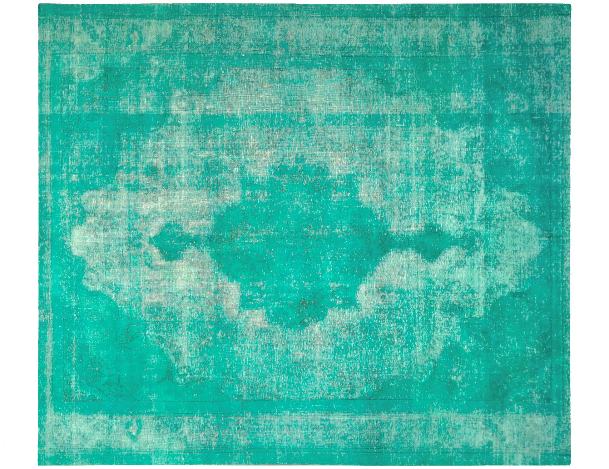 Persisk vintage matta  grön <br/>340 x 300 cm