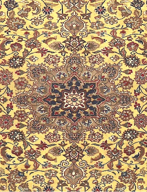 Gelb Persien Perserteppich  220 x 111 cm