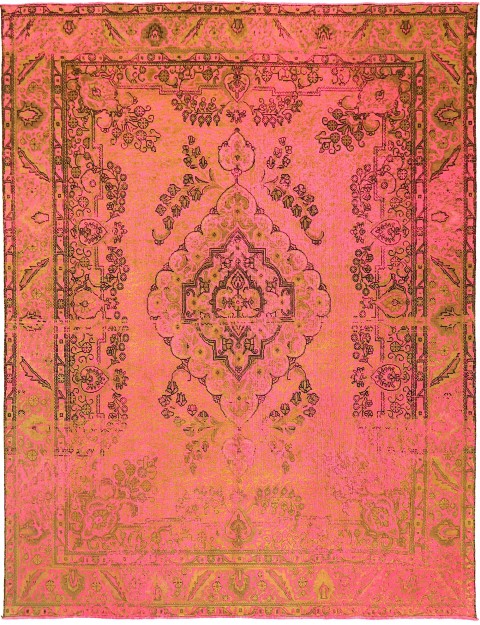 Rosa Persien Persischer Vintage Teppich 382 x 290 cm