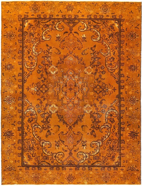 Orange Persien Persischer Vintage Teppich 290 x 179 cm
