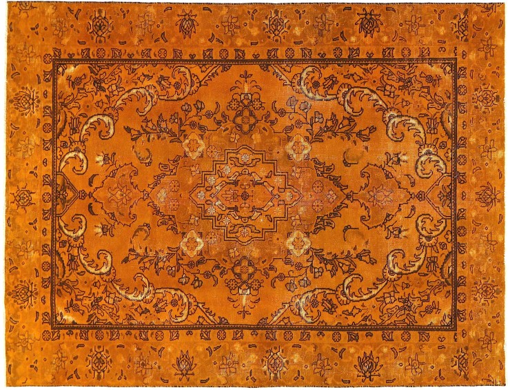 Orange Persien Persisk Vintagetæppe 290 x 179 cm
