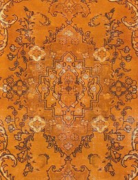 Orange Persien Persisk Vintagetæppe 290 x 179 cm - view 1