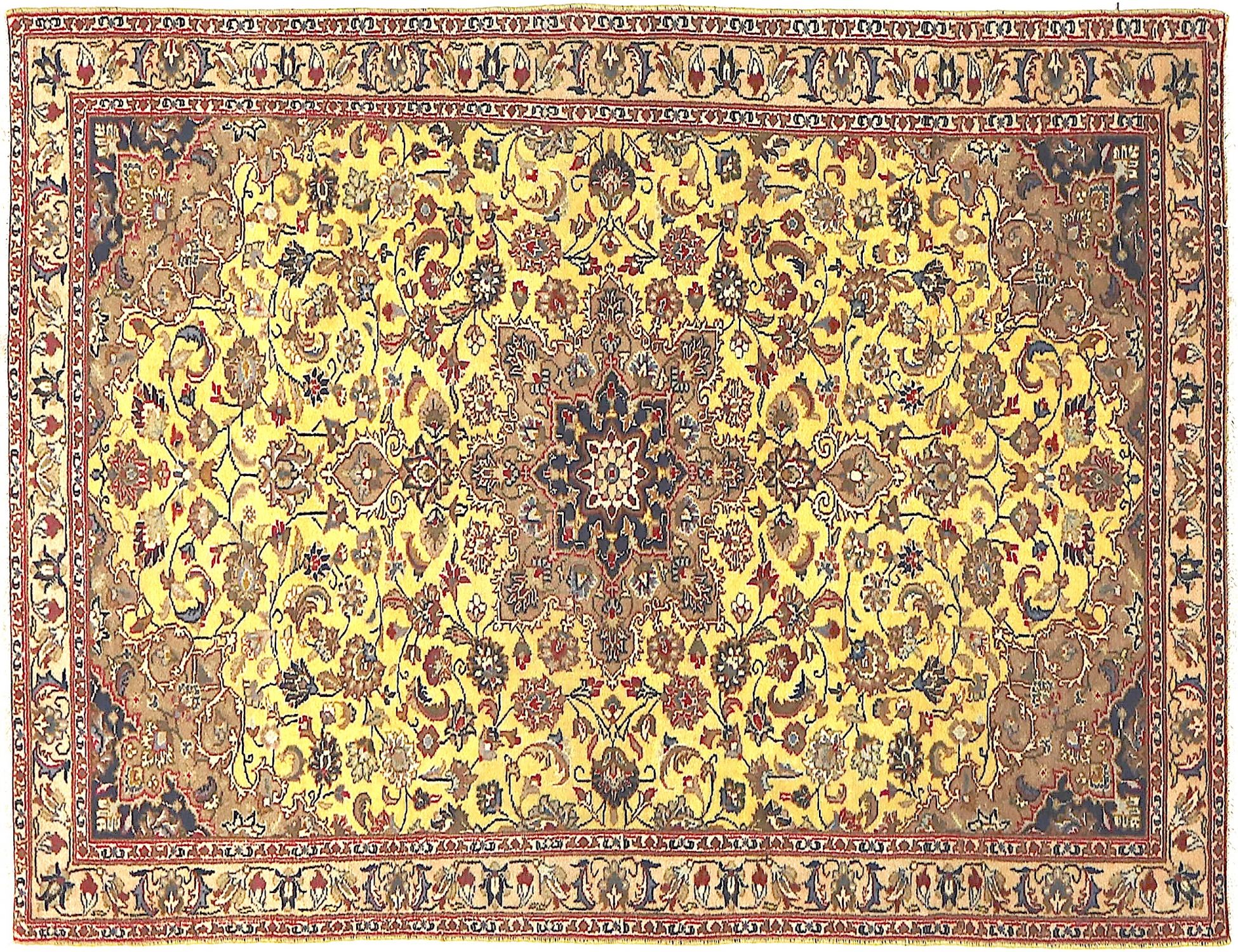 Persisk Tæppe  gul <br/>220 x 111 cm