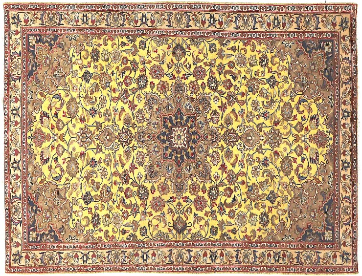 Giallo Persiano Tappeto persiano 220 x 111 cm