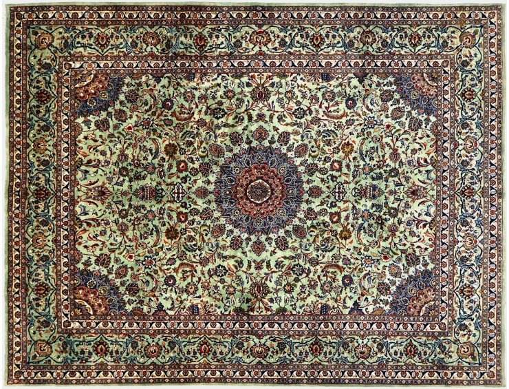 Vert Persan Tapis persan 398 x 304 cm