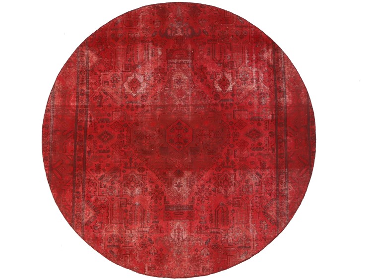 Rød Persien Persisk Vintagetæppe 245 x 245 cm