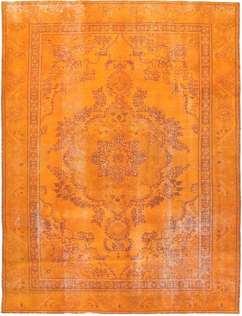 Orange Persien Persisk vintage matta  278 x 178 cm