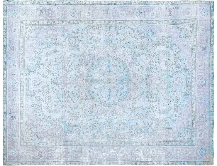 Blau Persien Persischer Vintage Teppich 338 x 241 cm