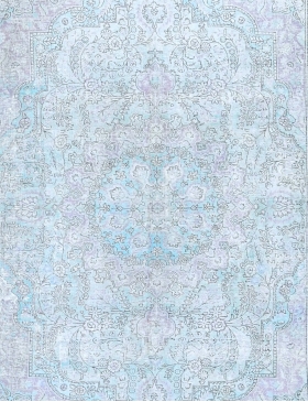 Blå Persien Persisk vintage matta 338 x 241 cm - view 3