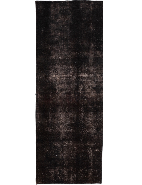 Negro Persia Alfombra persa vintage 290 x 102 cm