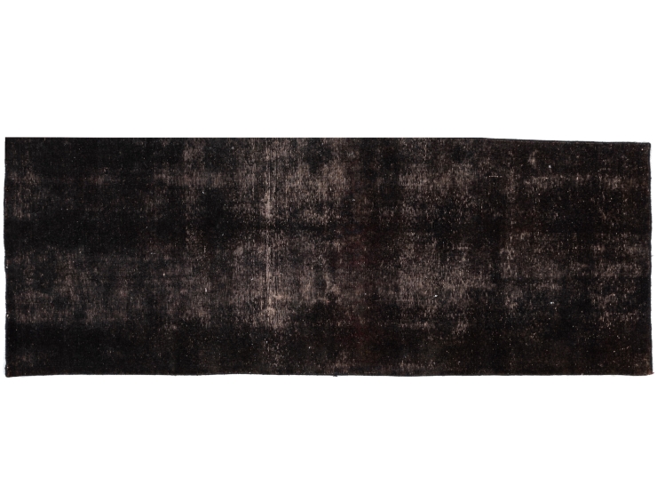 Schwarz Persien Persischer Vintage Teppich 290 x 102 cm