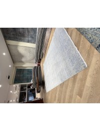 Blau text_origin_3 Wolle und Bambus handgefertigt   427 x 300 cm