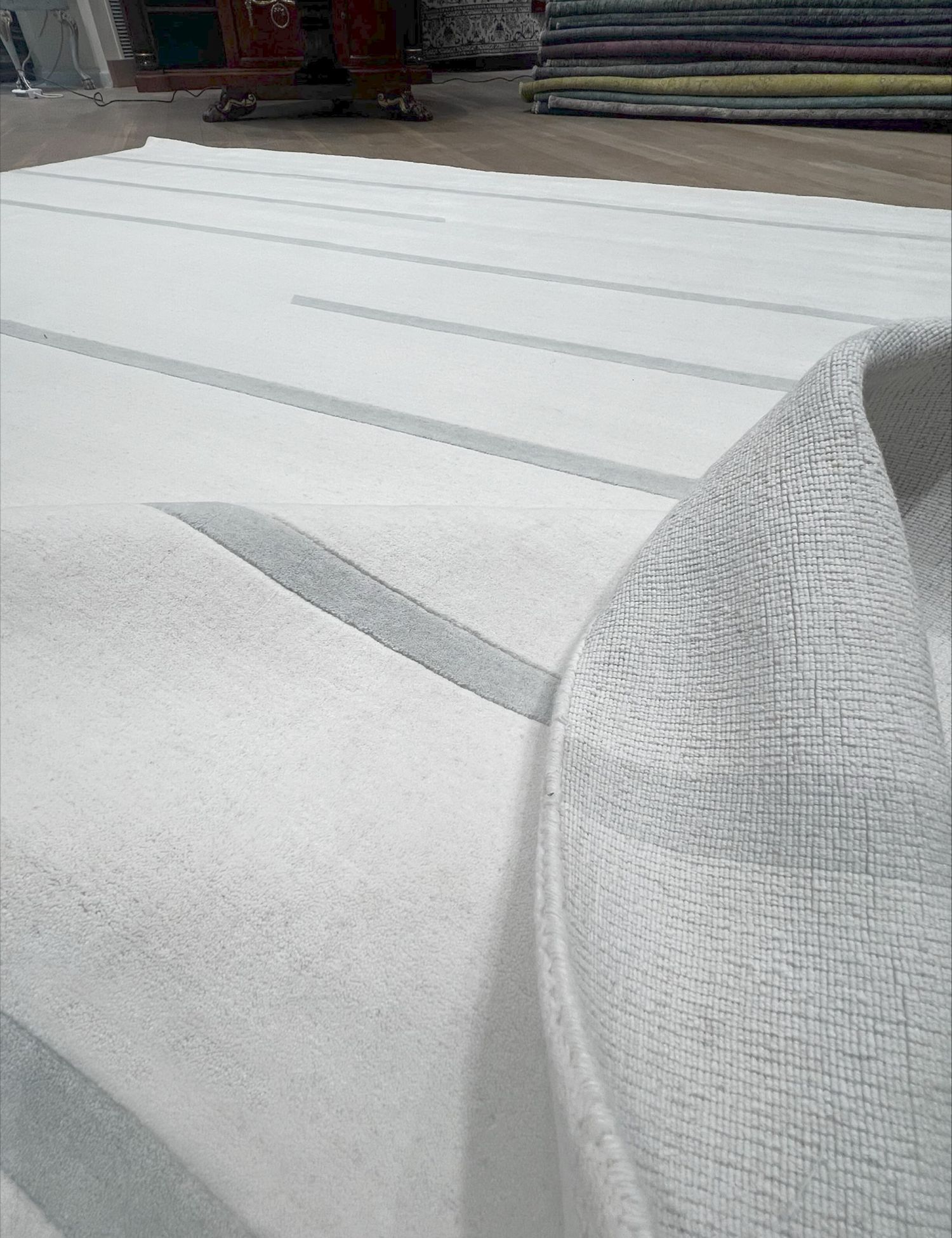 Pure Wolle  grau <br/>300 x 250 cm