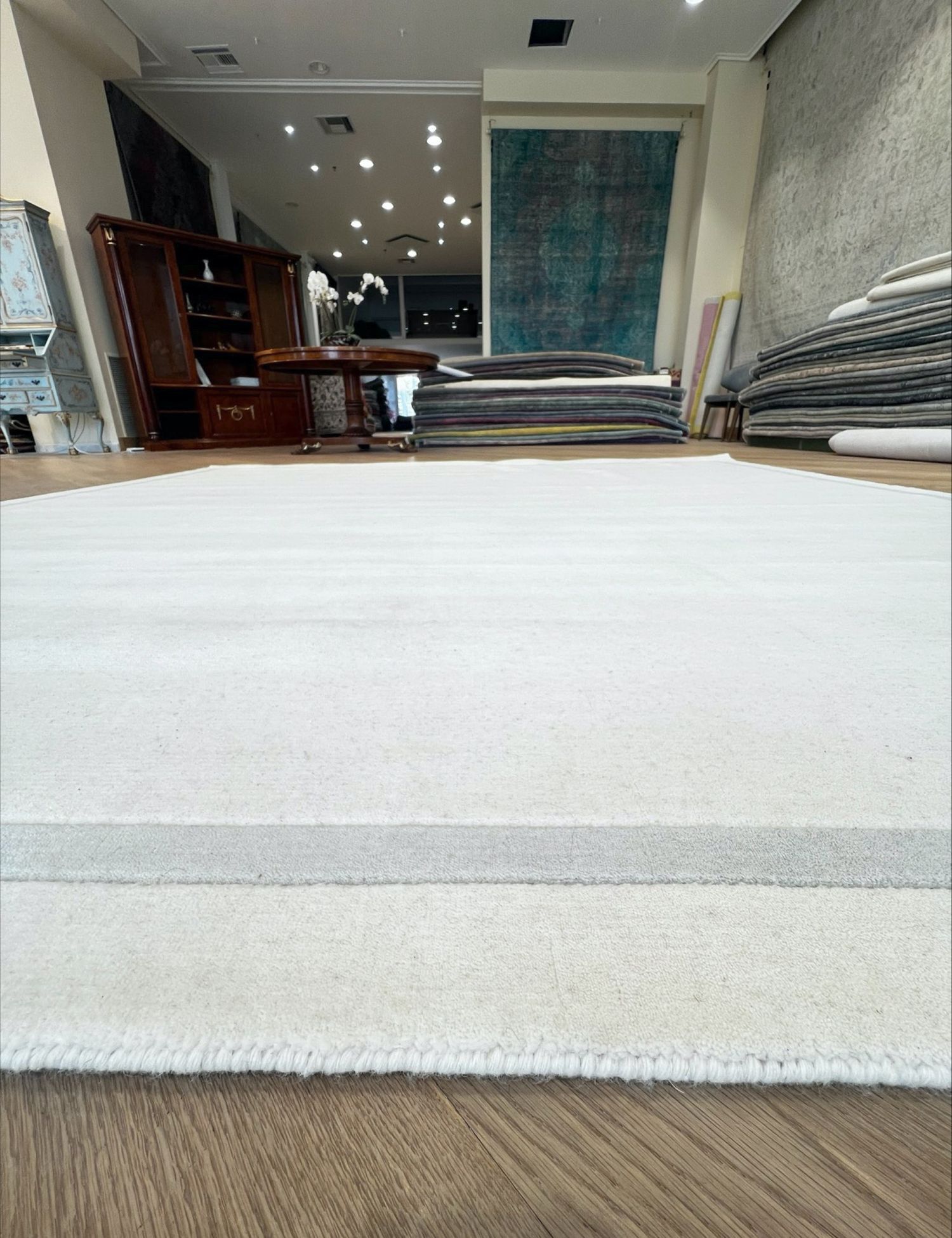 Quadrat Pure Wolle  grau <br/>300 x 300 cm