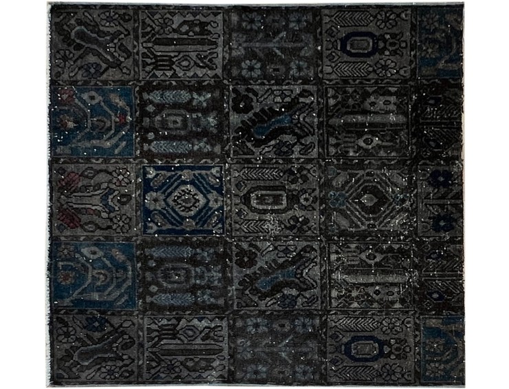 Grå persia Vintage Teppe 123 x 141 cm