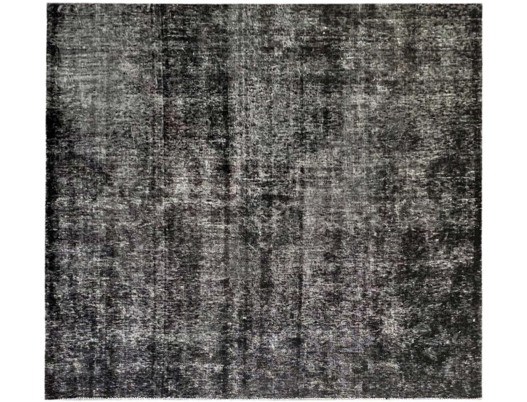 Schwarz Persien Persischer Vintage Teppich  184 x 184 cm