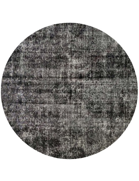 Schwarz Persien Persischer Vintage Teppich 184 x 184 cm