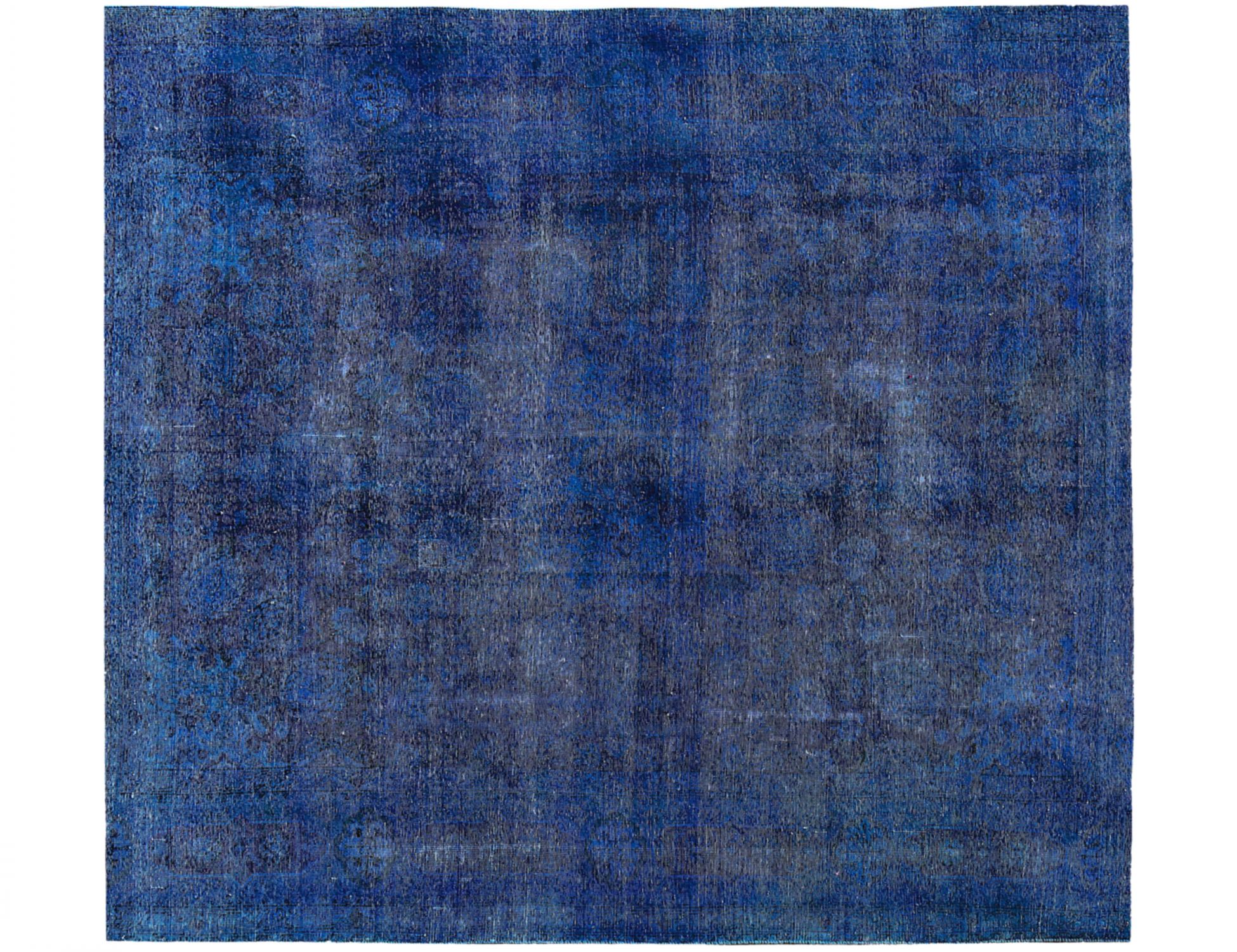 Quadrat Vintage Teppich  blau <br/>242 x 242 cm