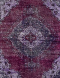 Lila Persien Vintage Matta  298 x 194 cm