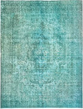 Persischer Vintage Teppich 376 x 300 türkis