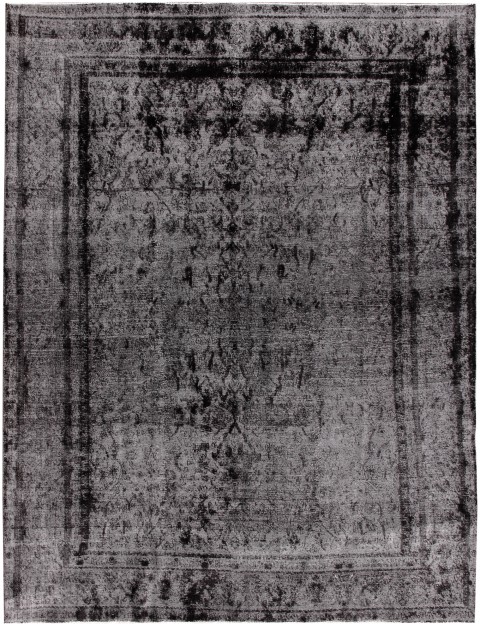 Schwarz Persien Persischer Vintage Teppich 363 x 280 cm