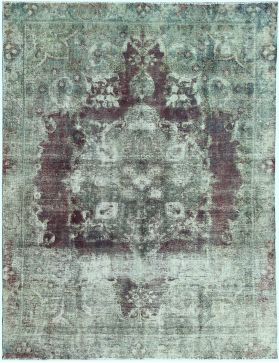 Alfombra persa vintage 355 x 262 turquesa