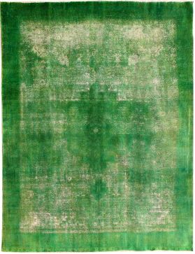 Tappeto vintage persiano 394 x 298 verde