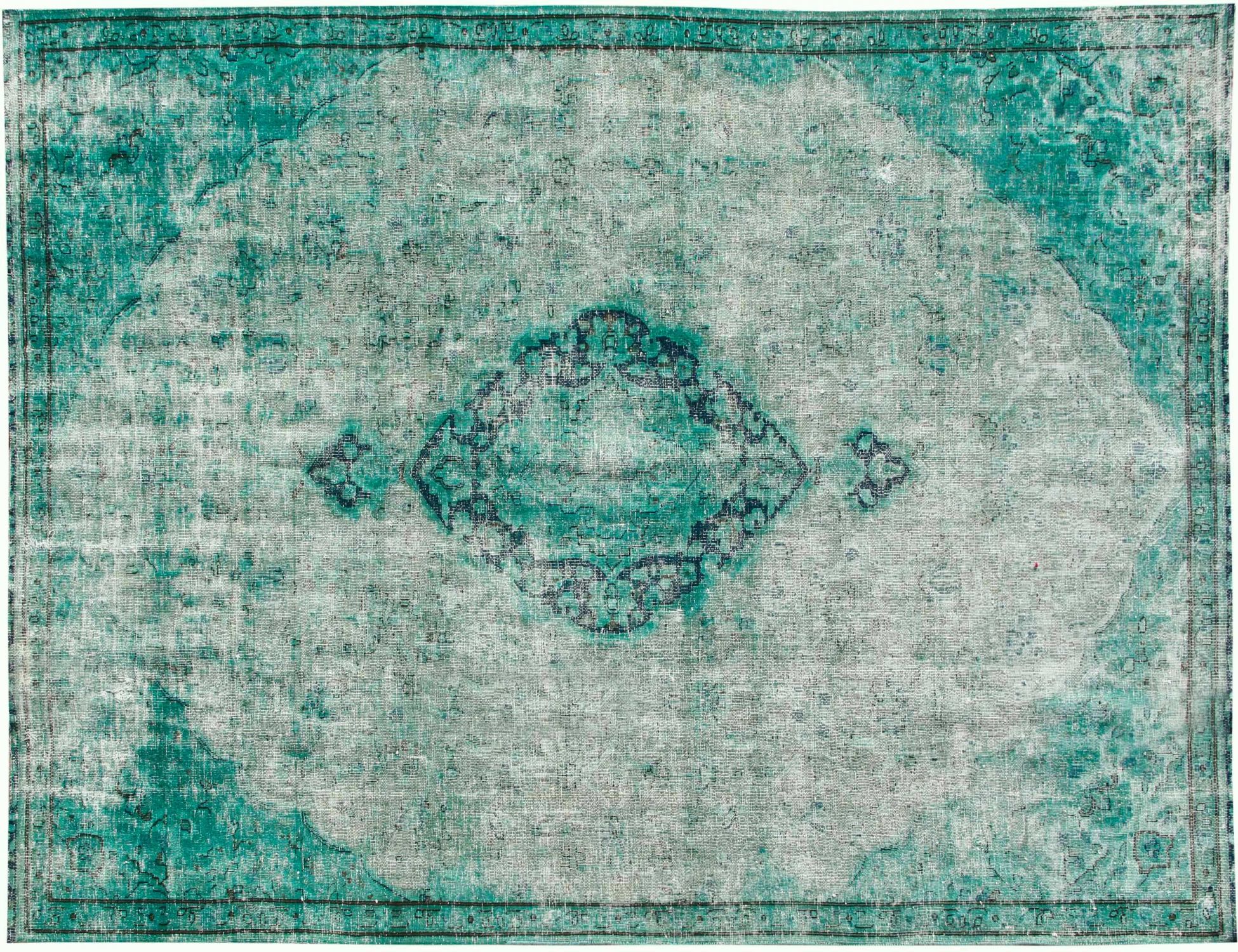 Alfombra persa vintage  turquesa <br/>327 x 215 cm