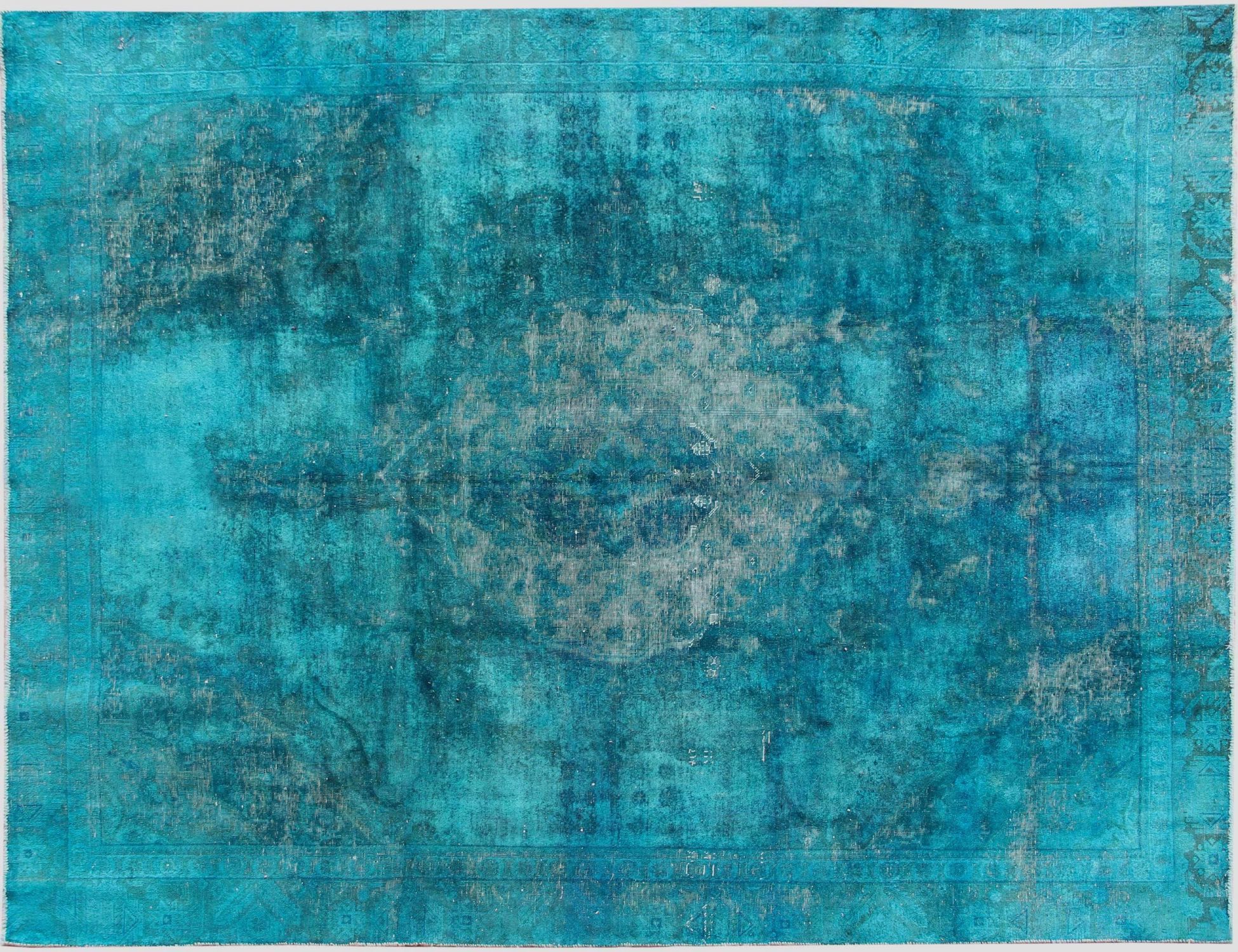 Tappeto vintage persiano  turchese <br/>353 x 270 cm