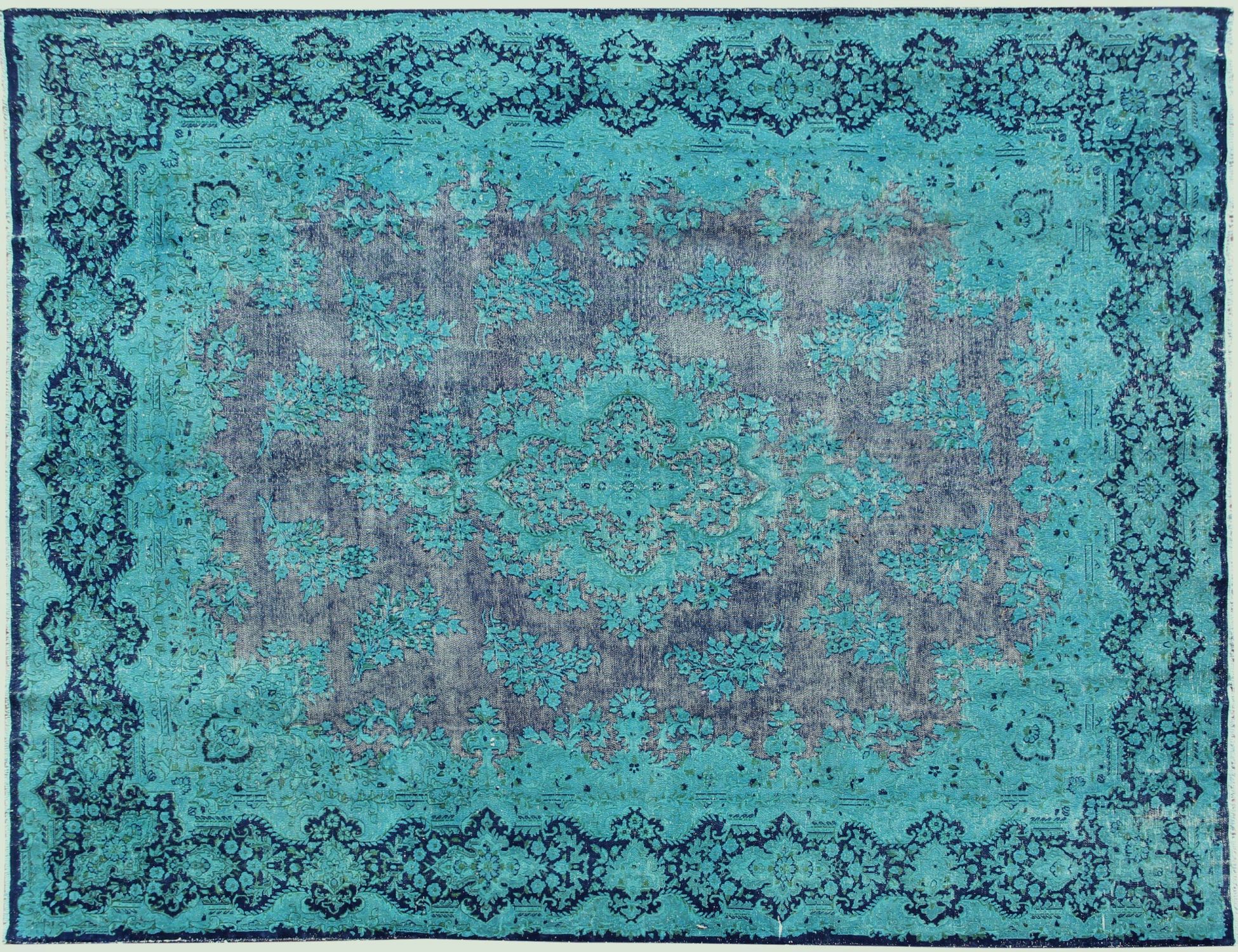 Persischer Vintage Teppich  türkis <br/>387 x 293 cm