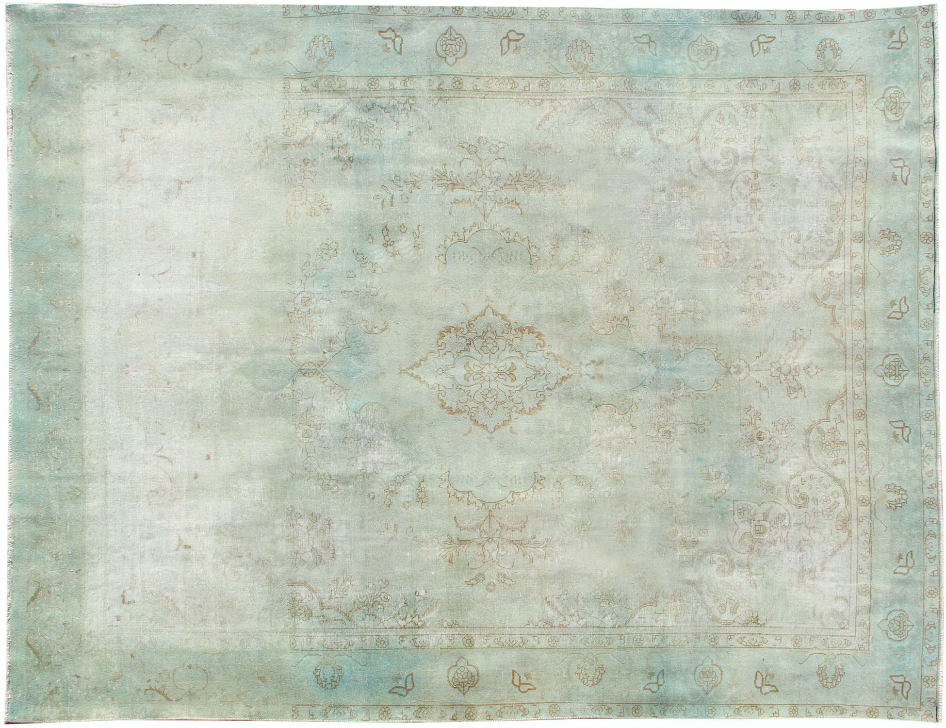 Tappeto vintage persiano  turchese <br/>390 x 296 cm
