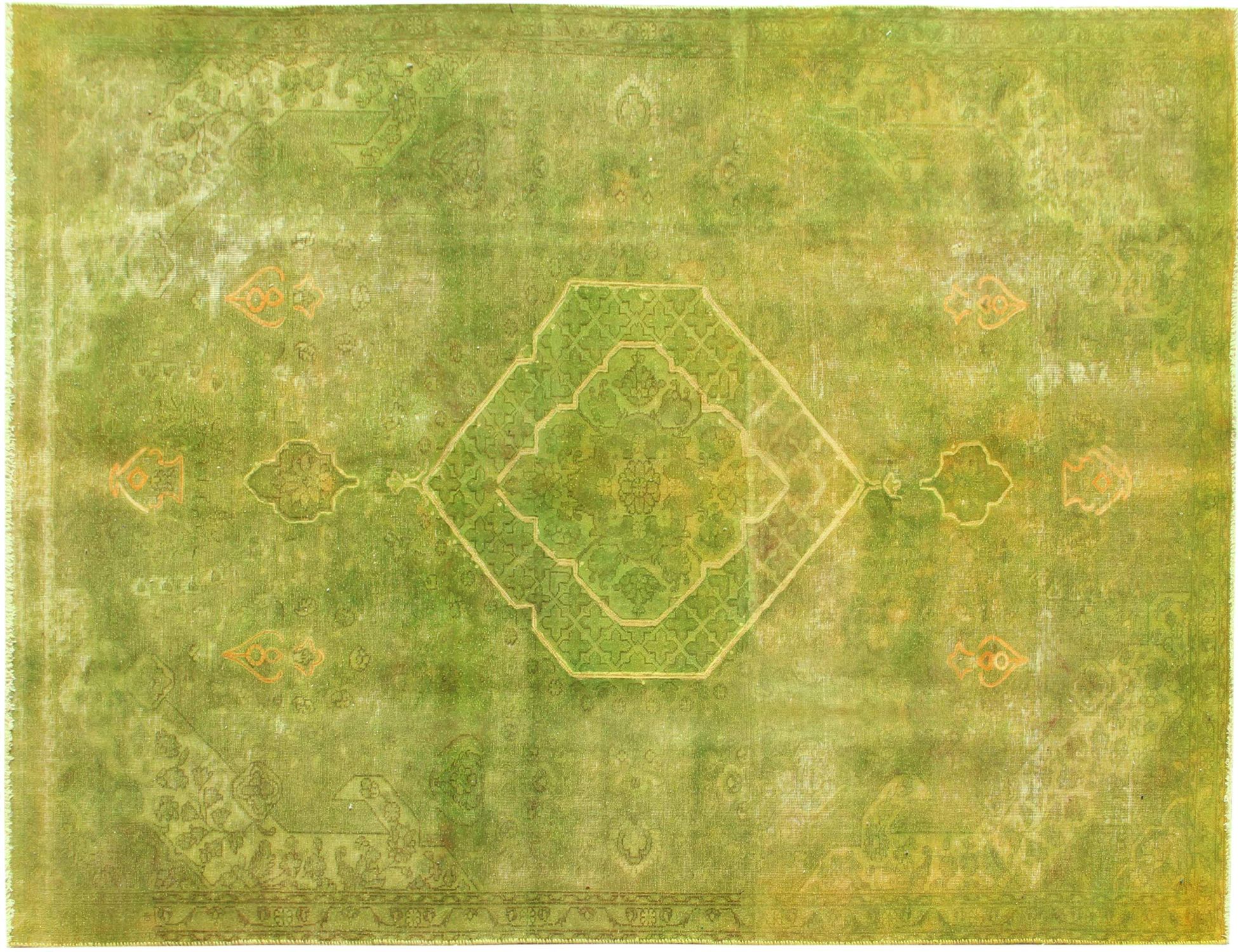 Persisk Vintagetæppe  grøn <br/>330 x 224 cm