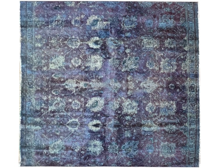 Blå Persien Vintage Tæppe 223 x 200 cm