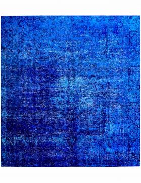 Quadrat Vintage Teppich  blau <br/>280 x 280 cm