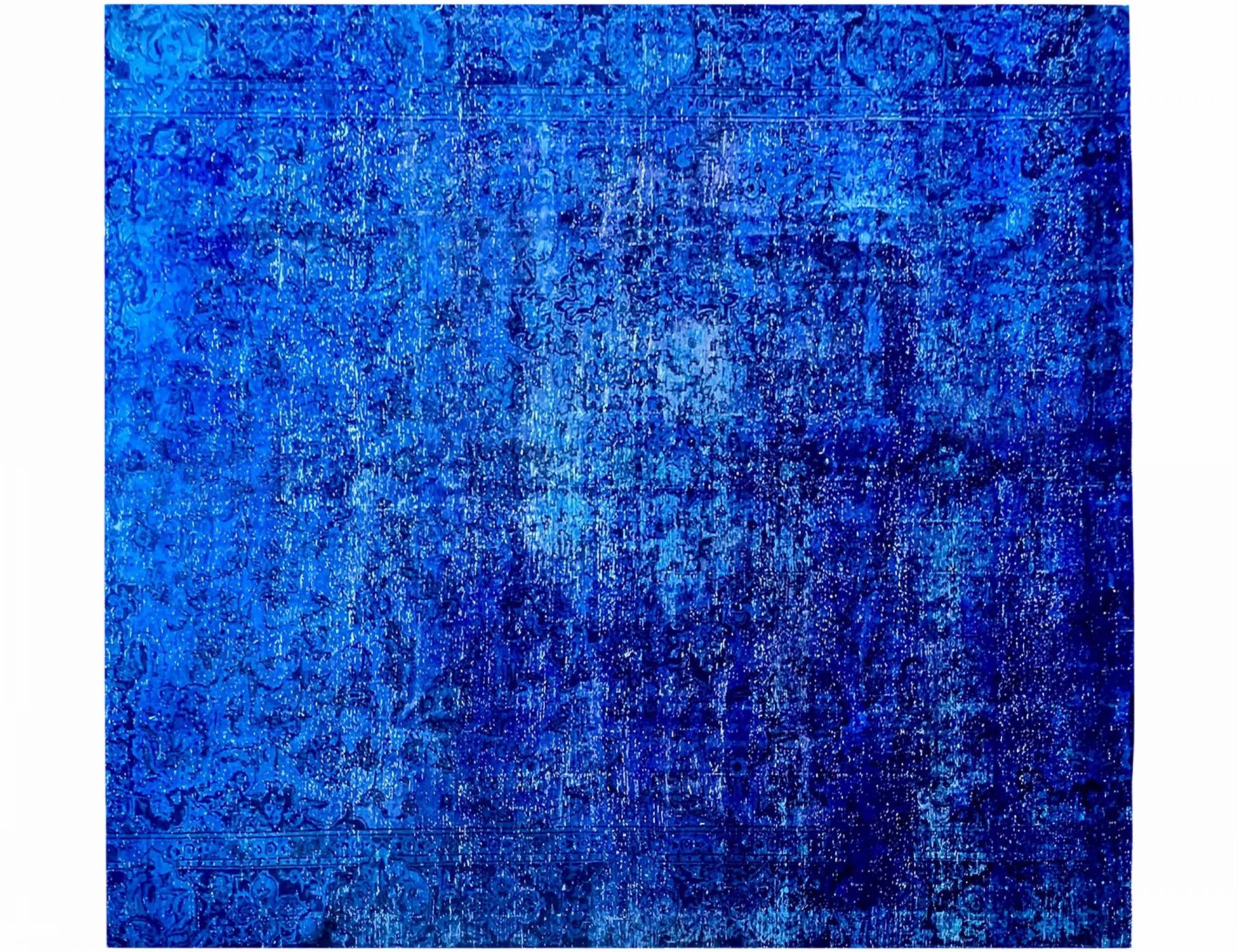 Quadrat Vintage Teppich  blau <br/>280 x 280 cm