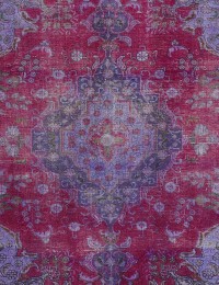 Blau Persien Vintage Teppich  284 x 188 cm