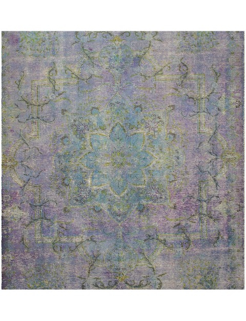 Grau Persien Persischer Vintage Teppich 200 x 200 cm