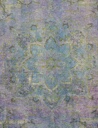 Grijs Perzië Perzisch Vintage Tapijt 200 x 200 cm - view 1