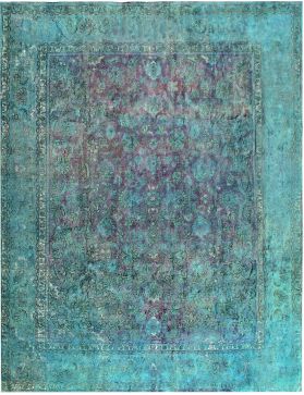 Tapis persan vintage 405 x 343 turquoise
