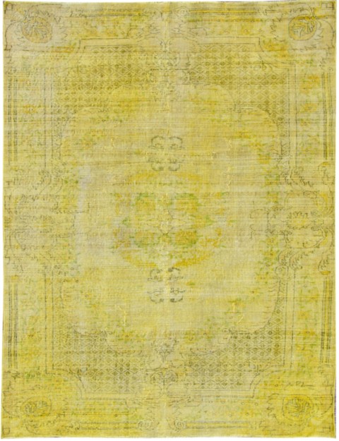 Gelb Türkei Persischer Vintage Teppich 259 x 163 cm