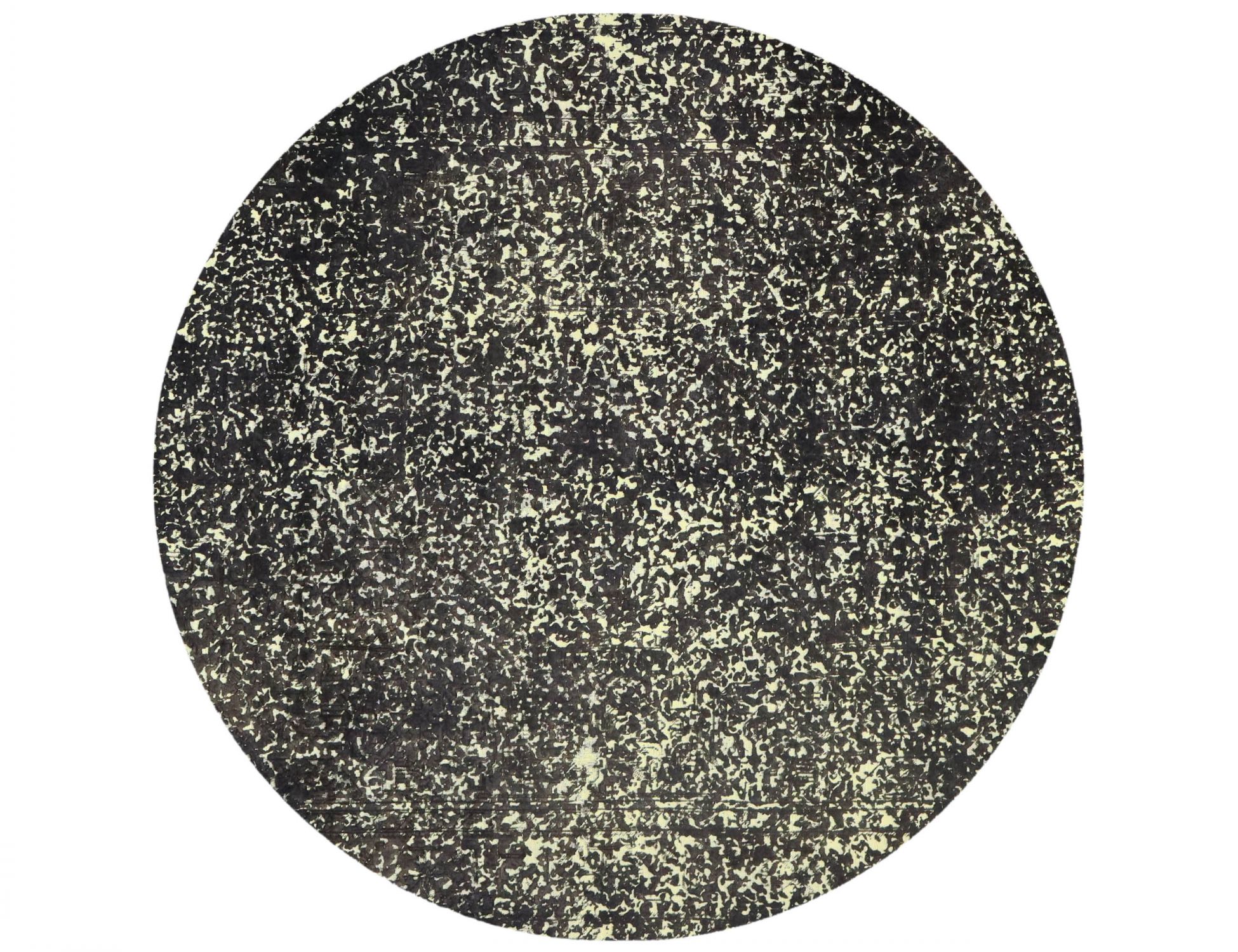 Rund  Vintage Teppich gelb <br/>197 x 197 cm