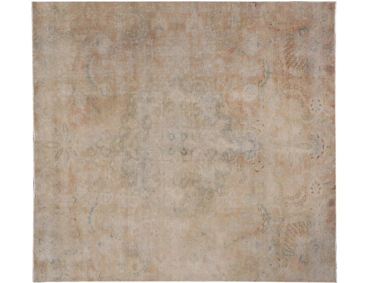 Beige Persiano Tappeto vintage persiano 225 x 225 cm