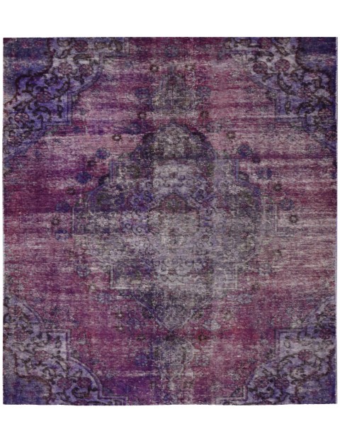 Lila Persien Persischer Vintage Teppich 170 x 170 cm