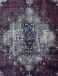 Blau Persien Persischer Vintage Teppich  210 x 210 cm