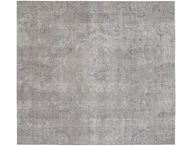 Grau Persien Persischer Vintage Teppich  190 x 190 cm