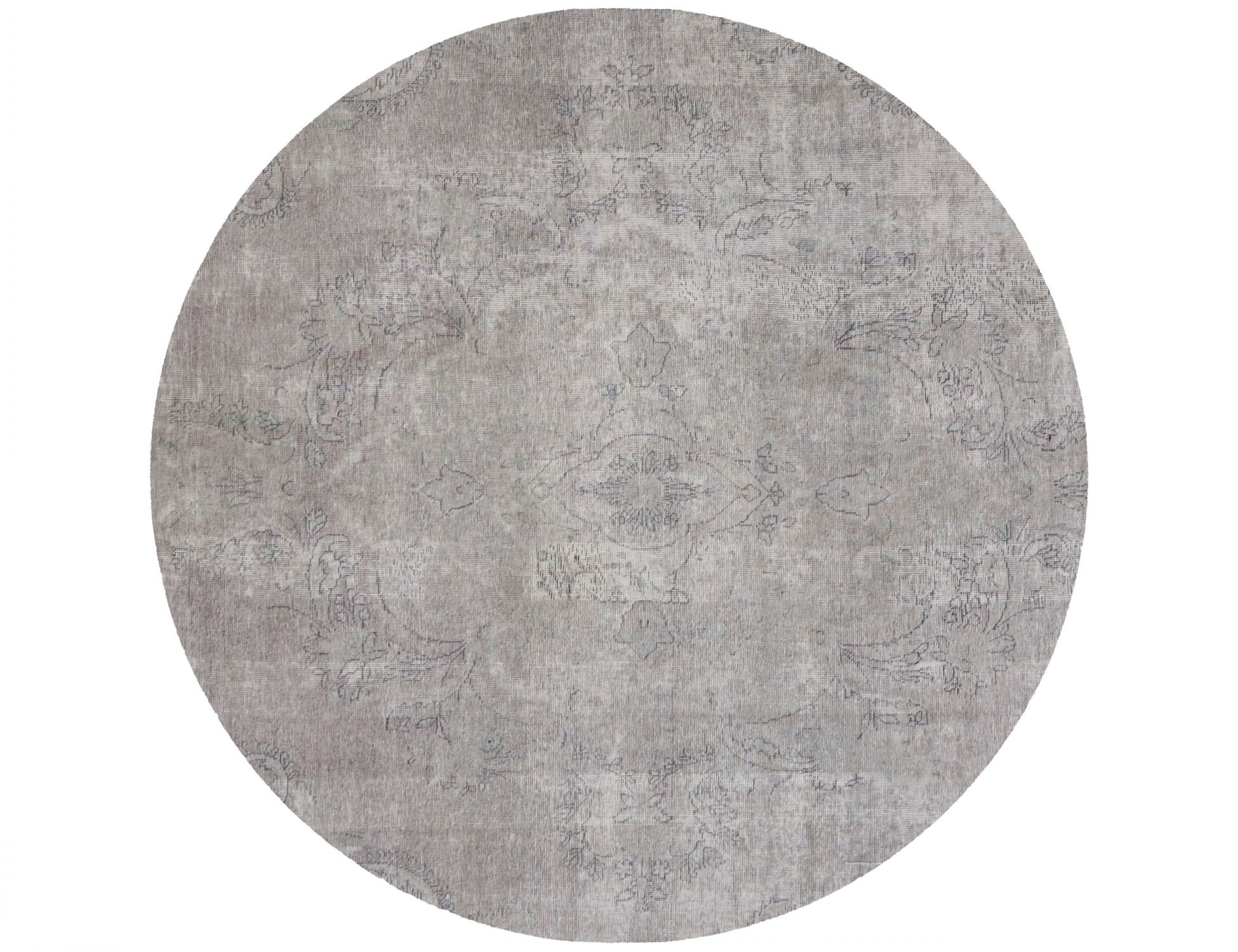Rund  Vintage Teppich  grau <br/>190 x 190 cm